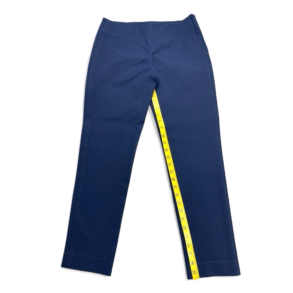 Lilly Pulitzer Blue Cotton Pants โ Faux Darts โ Side Zip โ Style 63423 โโ Size 4 - Picture 9 of 16